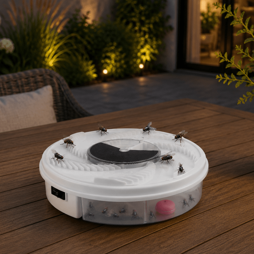 Silent fly catcher for quiet indoor & outdoor insect control. Effective pest trap for home and garden comfort.