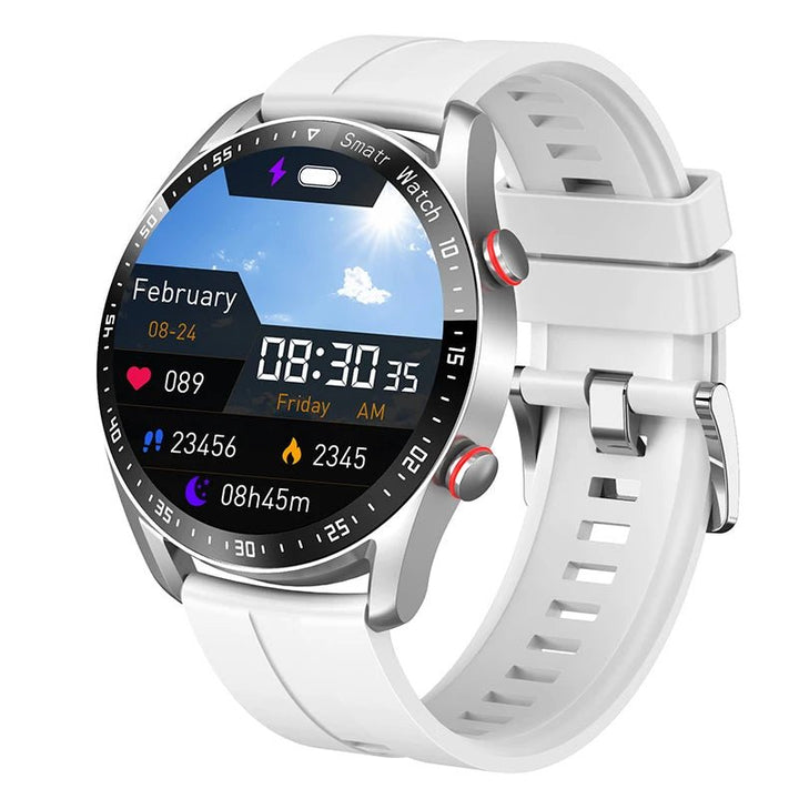 Advanced Smartwatch with blood sugar monitor, heart rate, and sleep tracker for daily health.