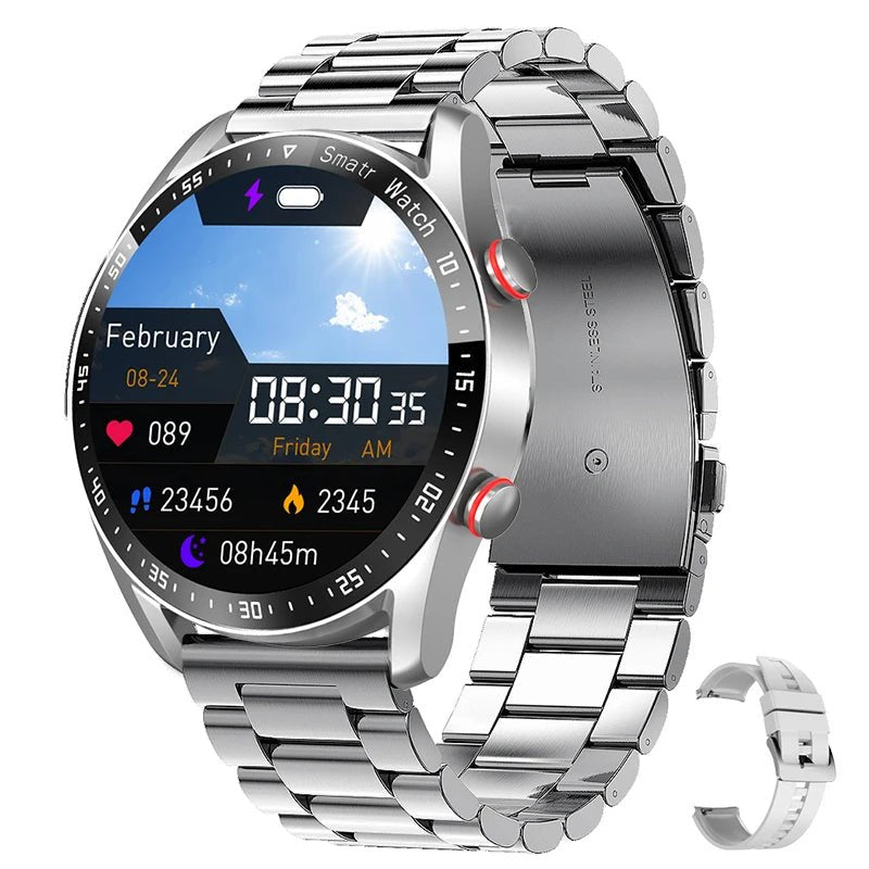 Wearable tech for unisex daily health, featuring advanced wellness, heart rate, & blood sugar tracking.