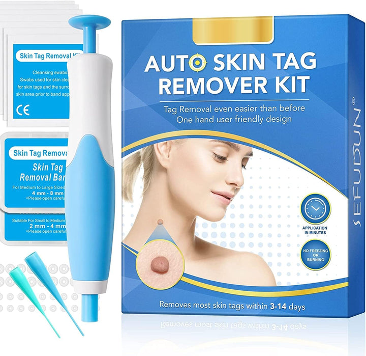 Unisex Home Skin Tag & Blemish Removal Kit for clear skin. Easy & painless dermatology tool for home treatment.