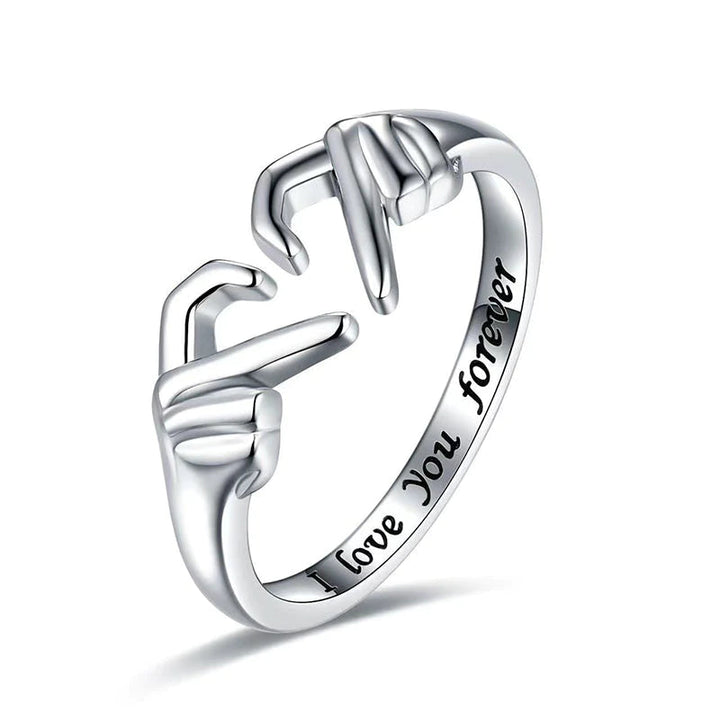 Unique friendship gift: adjustable hug ring, a meaningful token of lasting connection.