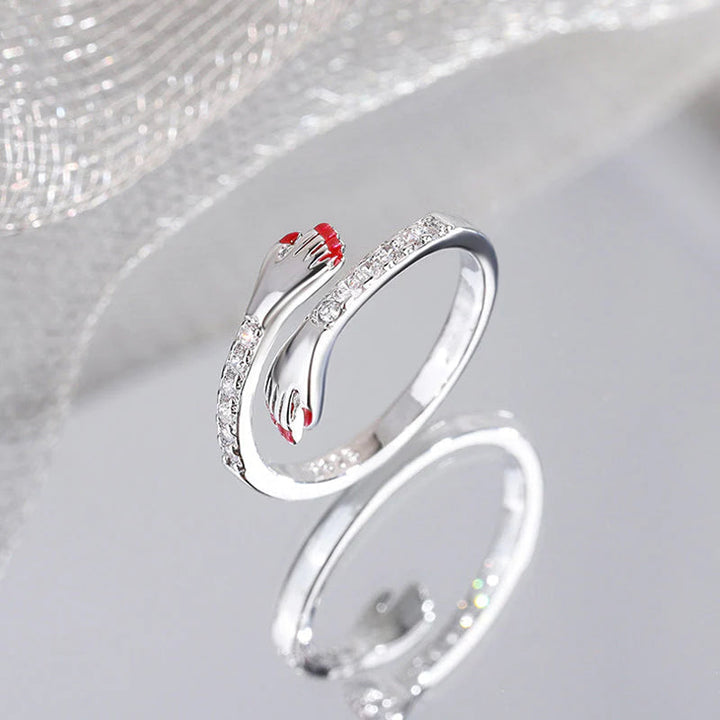 Meaningful hug ring, adjustable, a unique love or friendship gift, ideal for daily wear.