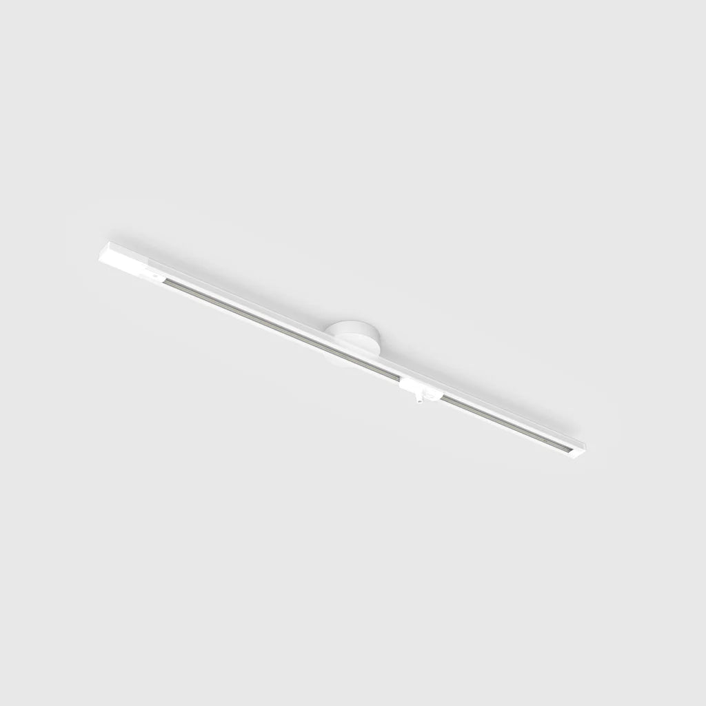 Stylish white adjustable pendant light system. Modern illumination for any room.
