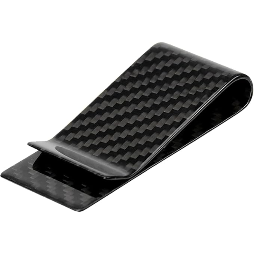 Durable stainless steel slim wallet & money clip for men, ideal for organizing credit cards & cash with ease.