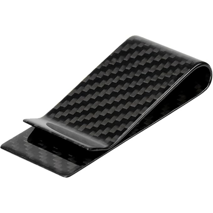 Durable stainless steel slim wallet & money clip for men, ideal for organizing credit cards & cash with ease.