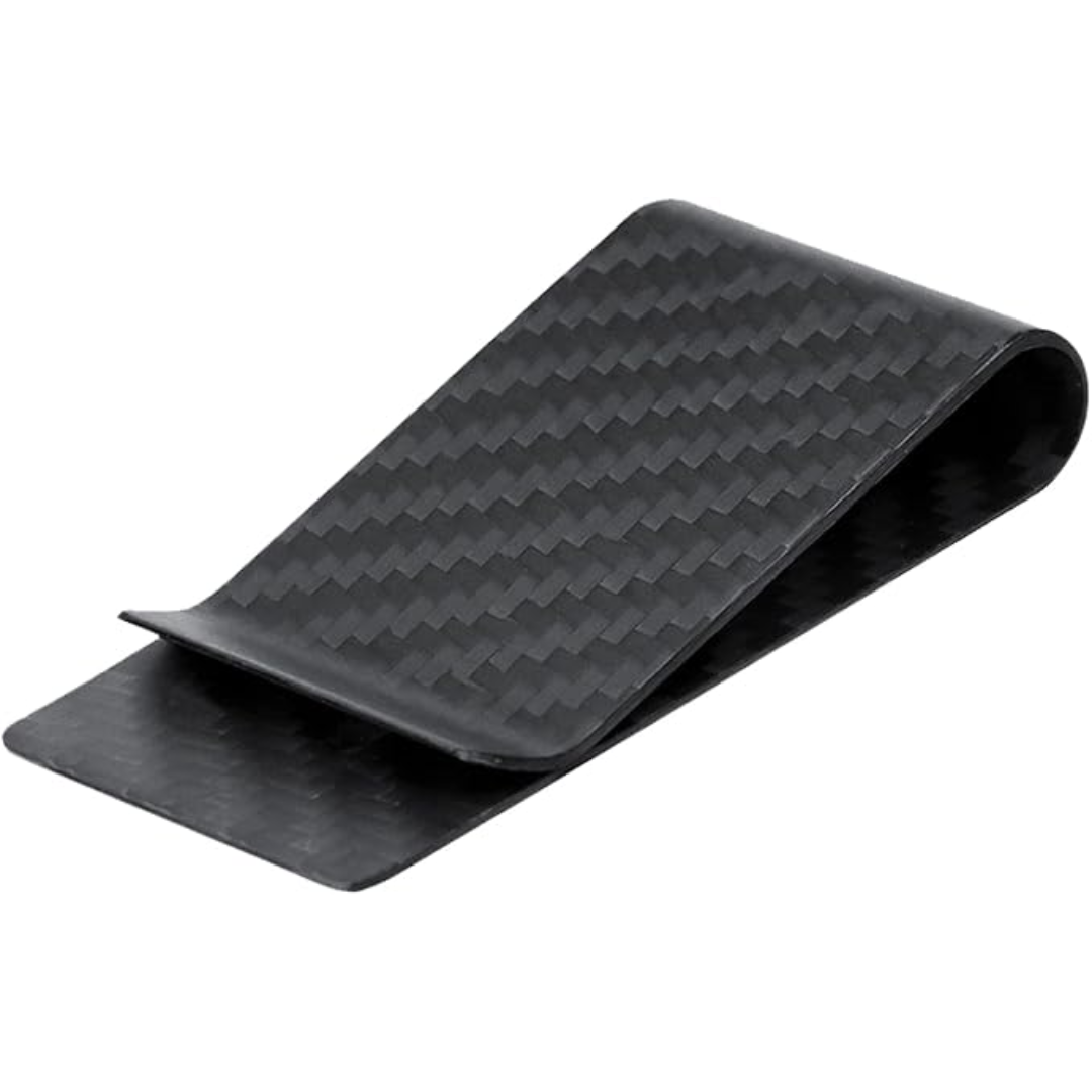 Stylish men's slim stainless steel card holder & money clip set, an excellent minimalist gift idea for him.
