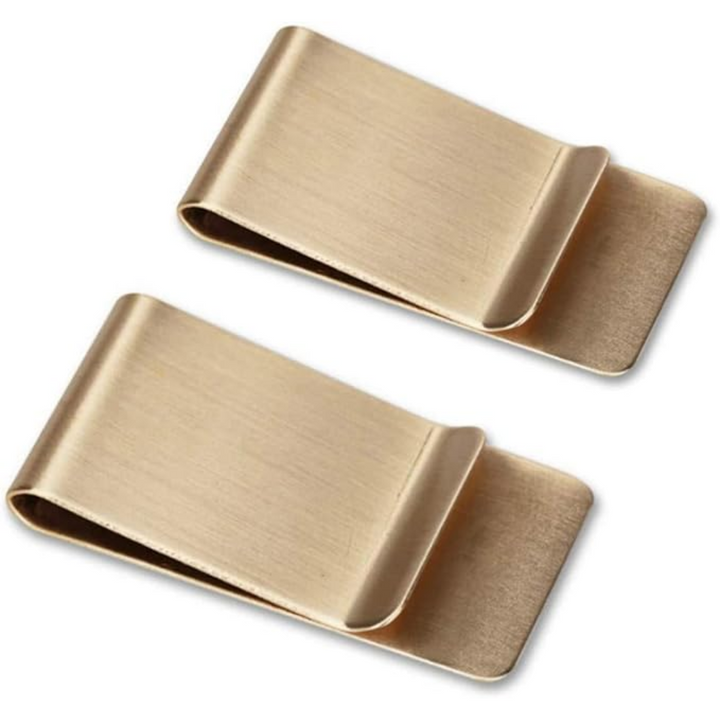 Men's slim stainless steel card holder & money clip set, perfect for minimalist everyday carry.