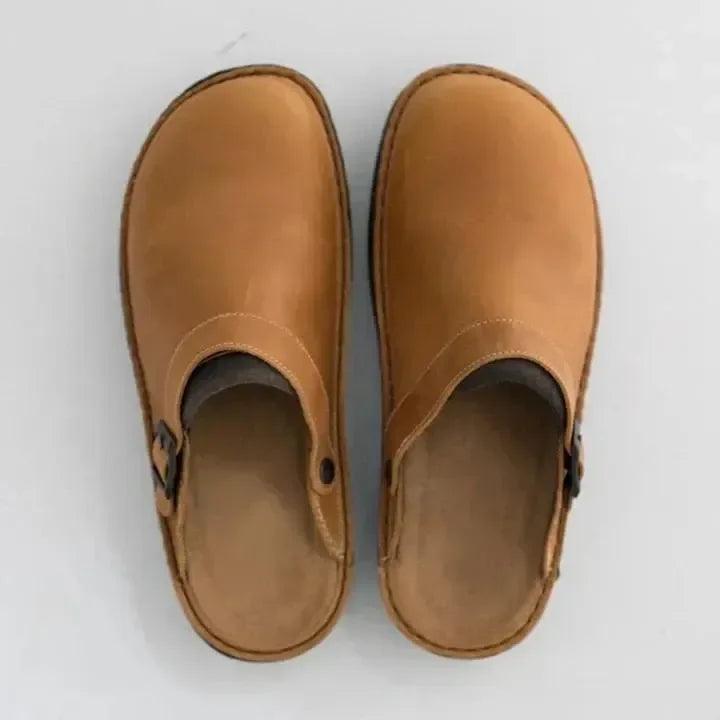 Supportive men's orthopedic slippers with arch support, cushioned for daily foot care & ultimate comfort.