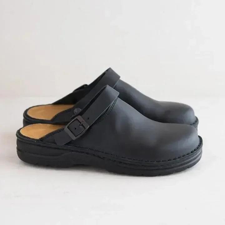 Soft men's orthopedic slippers, providing comfort and arch support for daily foot care and supportive wear.