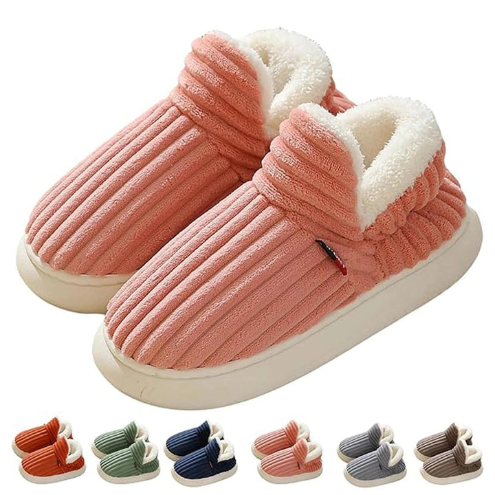 Warm & comfortable women's house slippers, perfect for home relaxation, featuring a soft, cozy interior.