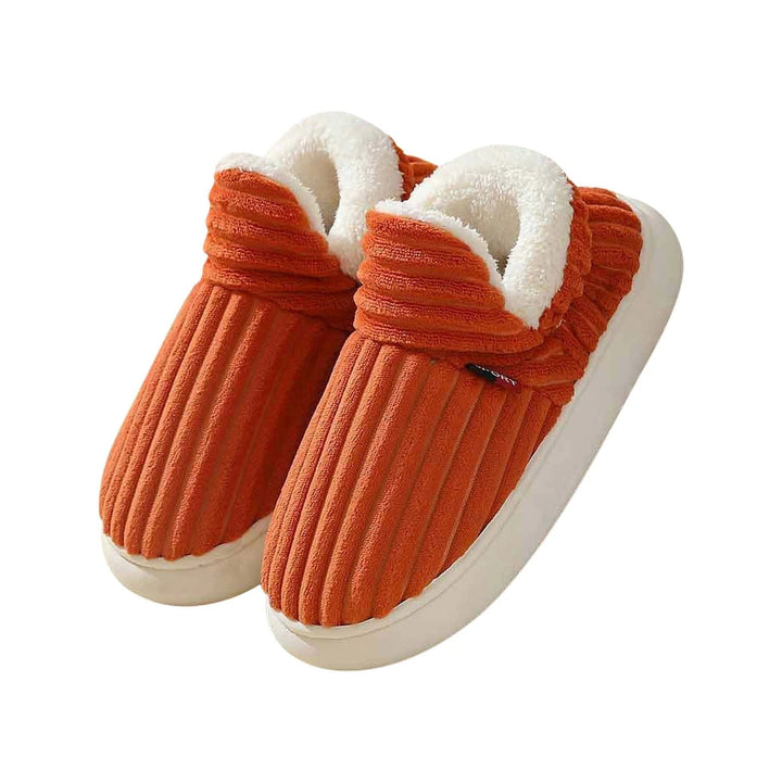 Comfortable women's indoor shoes; cozy house slippers with a non-slip sole for everyday relaxation & warmth.