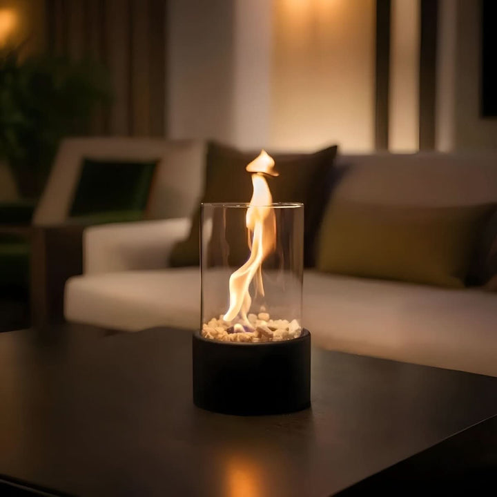 Smokeless bioethanol tabletop fireplace, a clean burning decorative fire for any room.