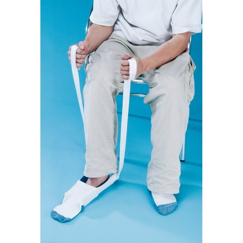 Simple no-bend sock aid, enhancing daily living. Perfect adaptive tool for easy sock dressing.