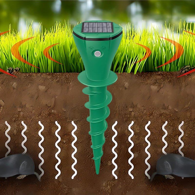 Solar landscape protector for outdoor lawn, garden, and yard areas, weather-resistant.