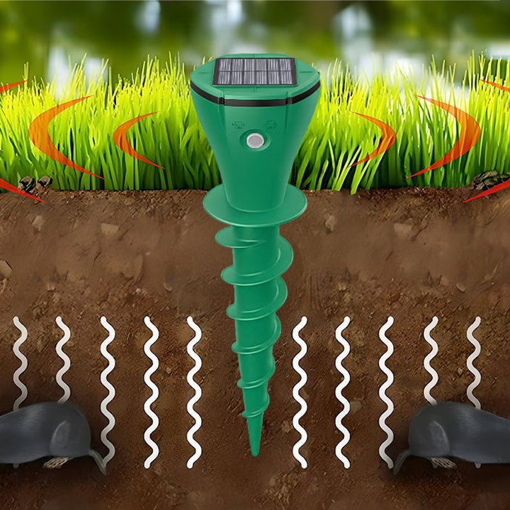 Solar landscape protector for outdoor lawn, garden, and yard areas, weather-resistant.