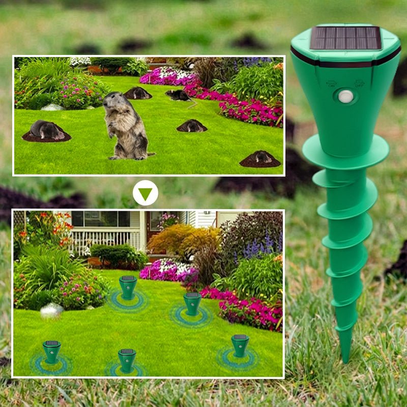Safeguard your garden with this solar-powered outdoor lawn & landscape protector for eco-friendly yard care.
