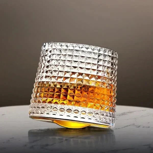 Unisex spinning whiskey glass set with authentic Japanese Edo craftsmanship.