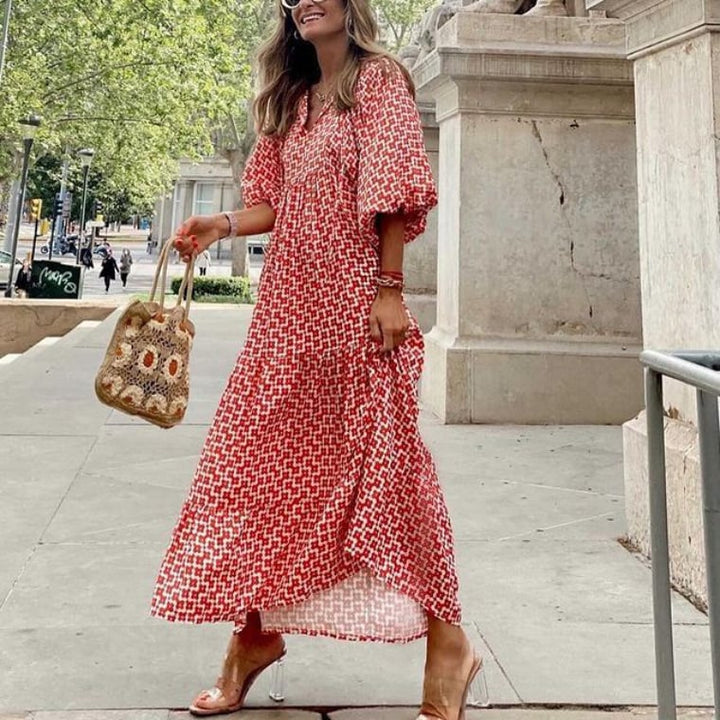 Women's Boho Floral Maxi Dress
