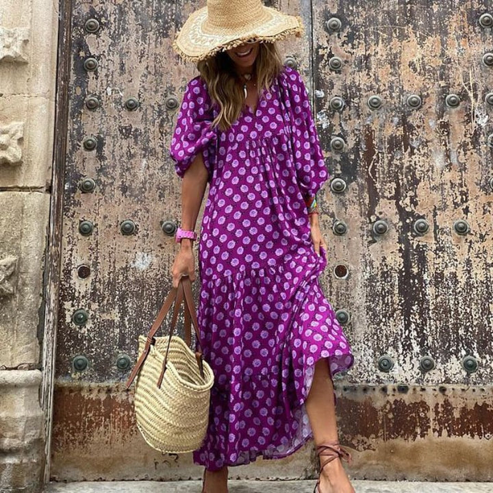 Women's Boho Floral Maxi Dress