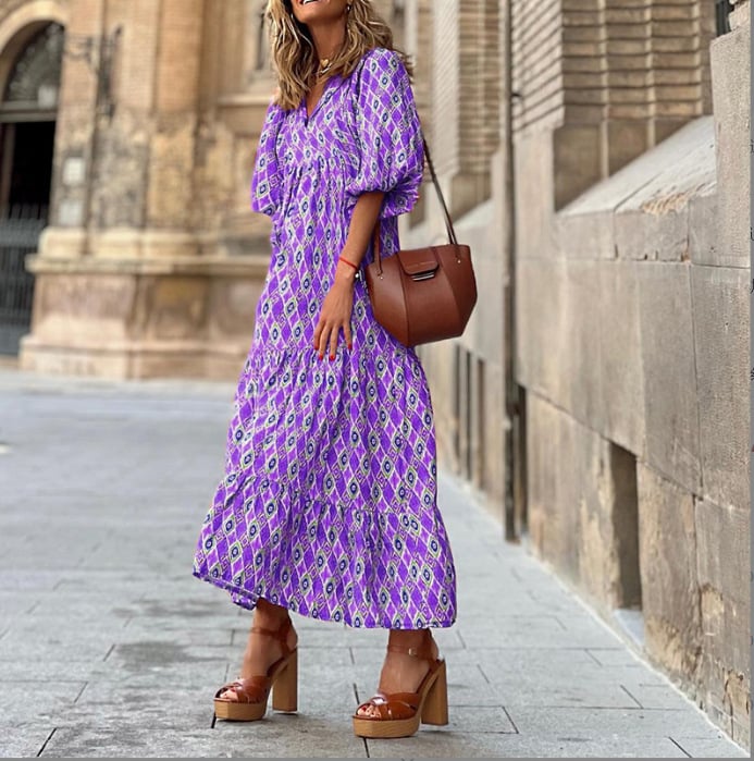 Women's Boho Floral Maxi Dress