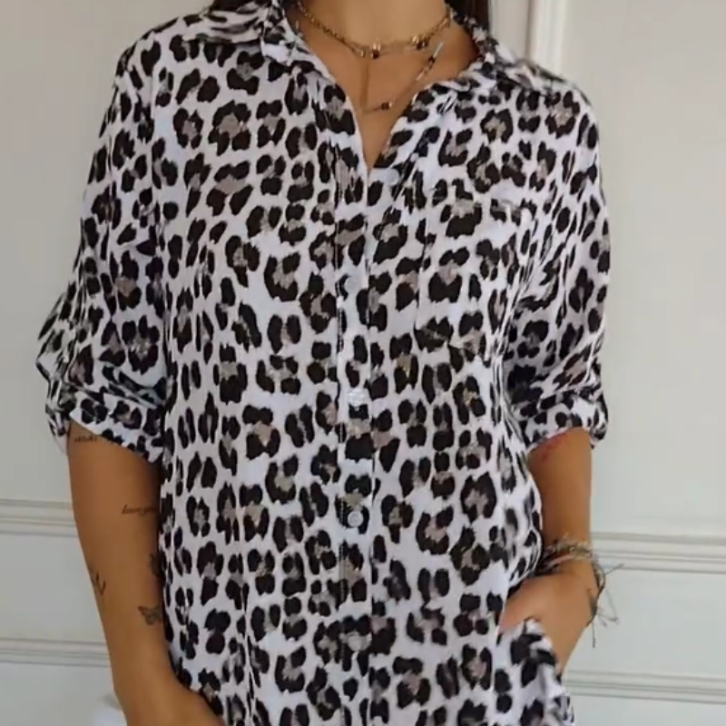 Stylish Leopard Print Blouse