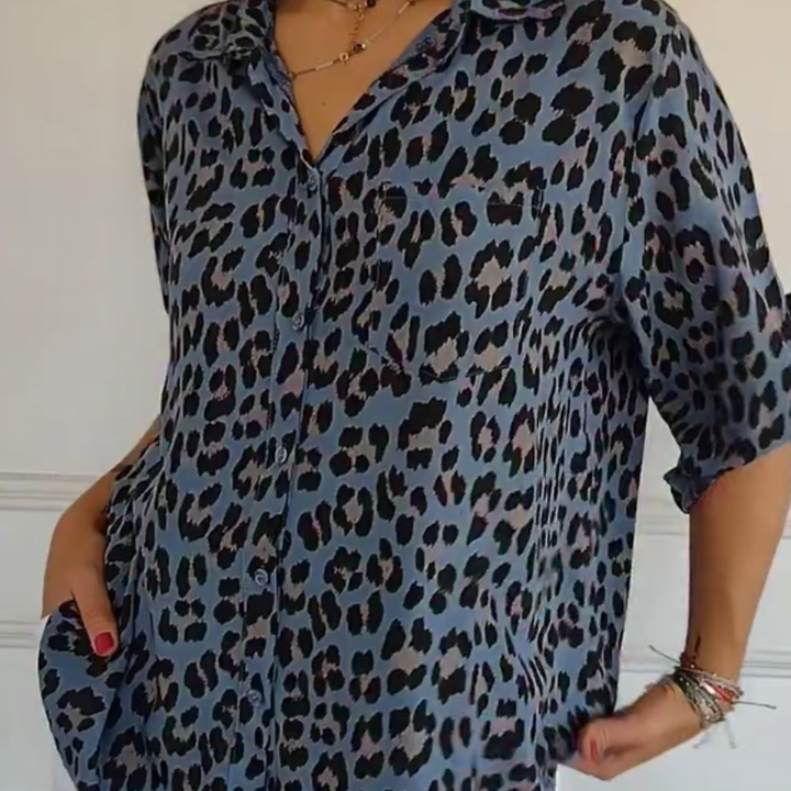 Stylish Leopard Print Blouse