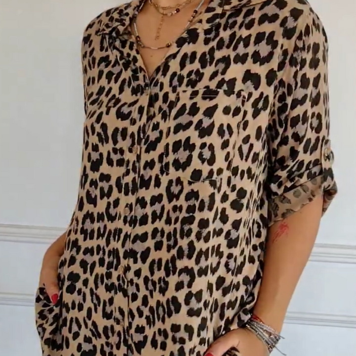 Stylish Leopard Print Blouse