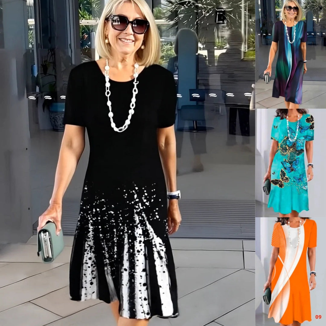 Colour Block Midi Dress - Women's