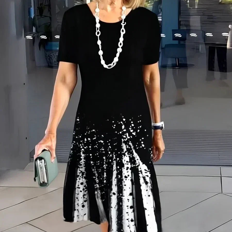 Colour Block Midi Dress - Women's