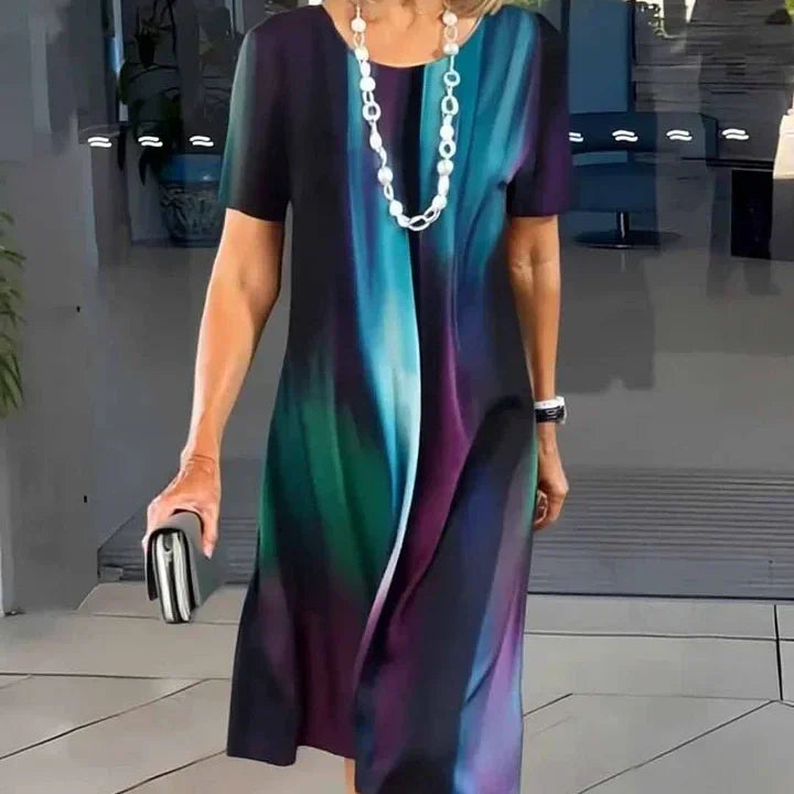 Colour Block Midi Dress - Women's