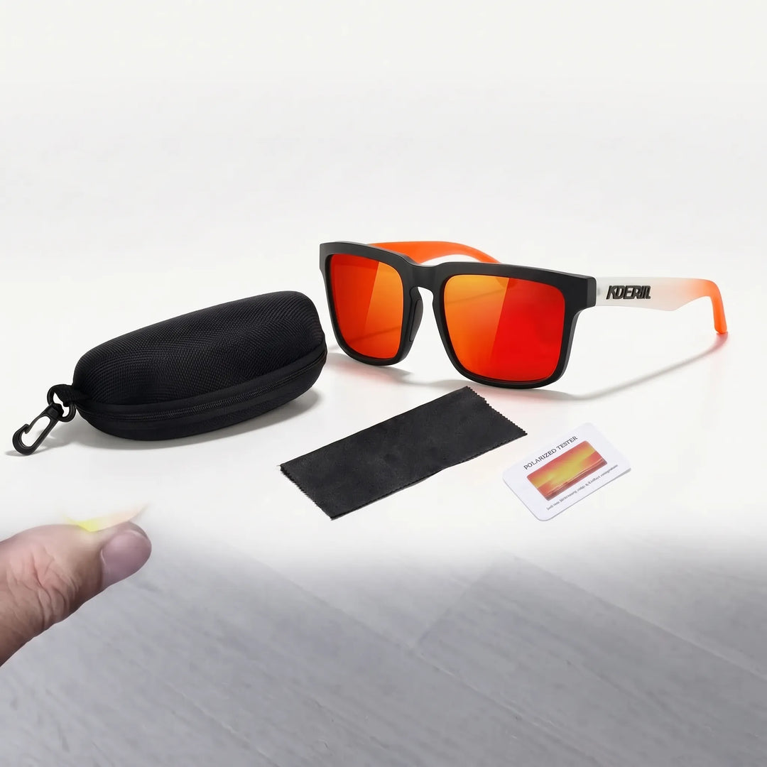 Essential fashion accessory: unisex square frame polarized sunglasses for UV protection.