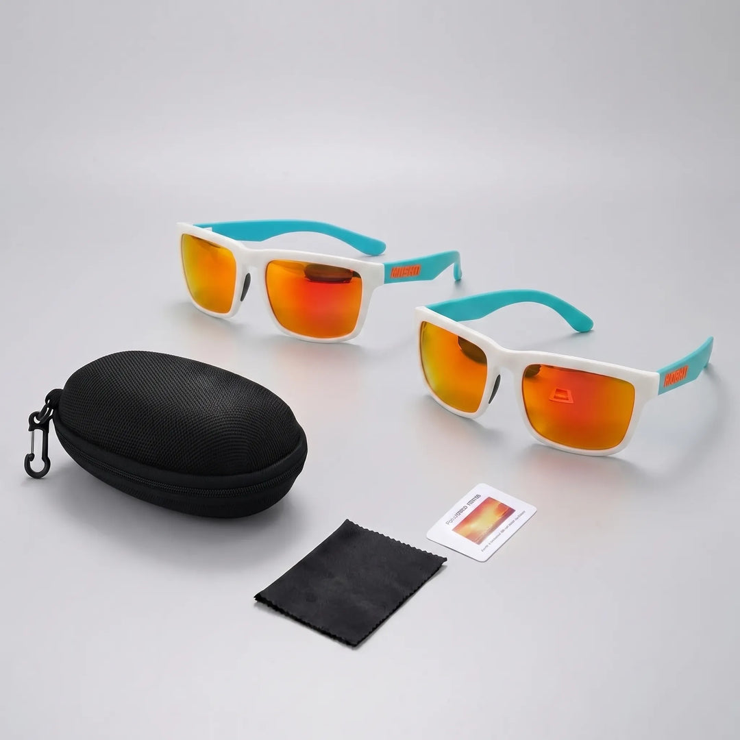 Experience clear, glare-free vision with these lightweight unisex square polarized sunglasses.