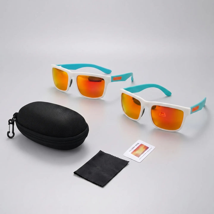 Experience clear, glare-free vision with these lightweight unisex square polarized sunglasses.