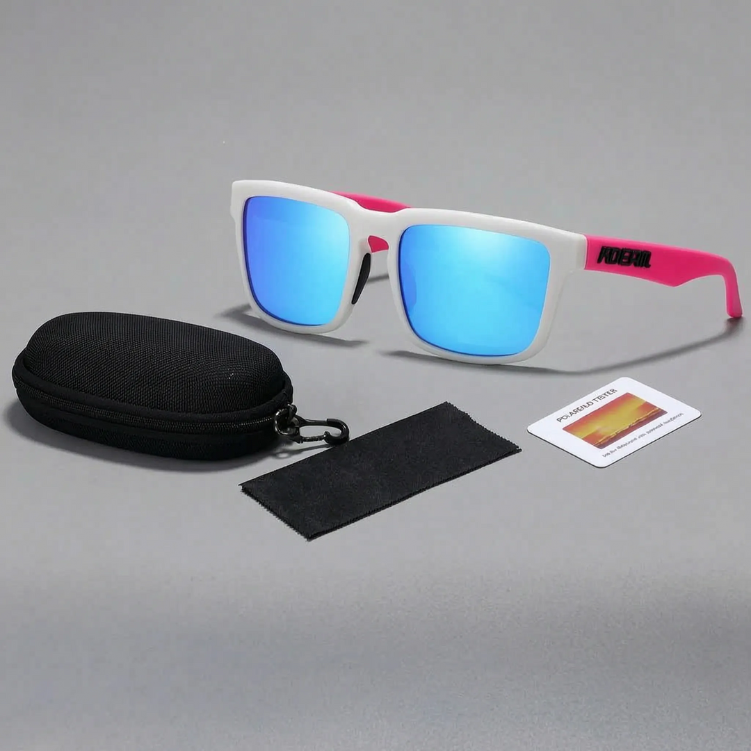 Unisex square frame polarized sunglasses: ultimate UV protection, glare reduction, clear vision.