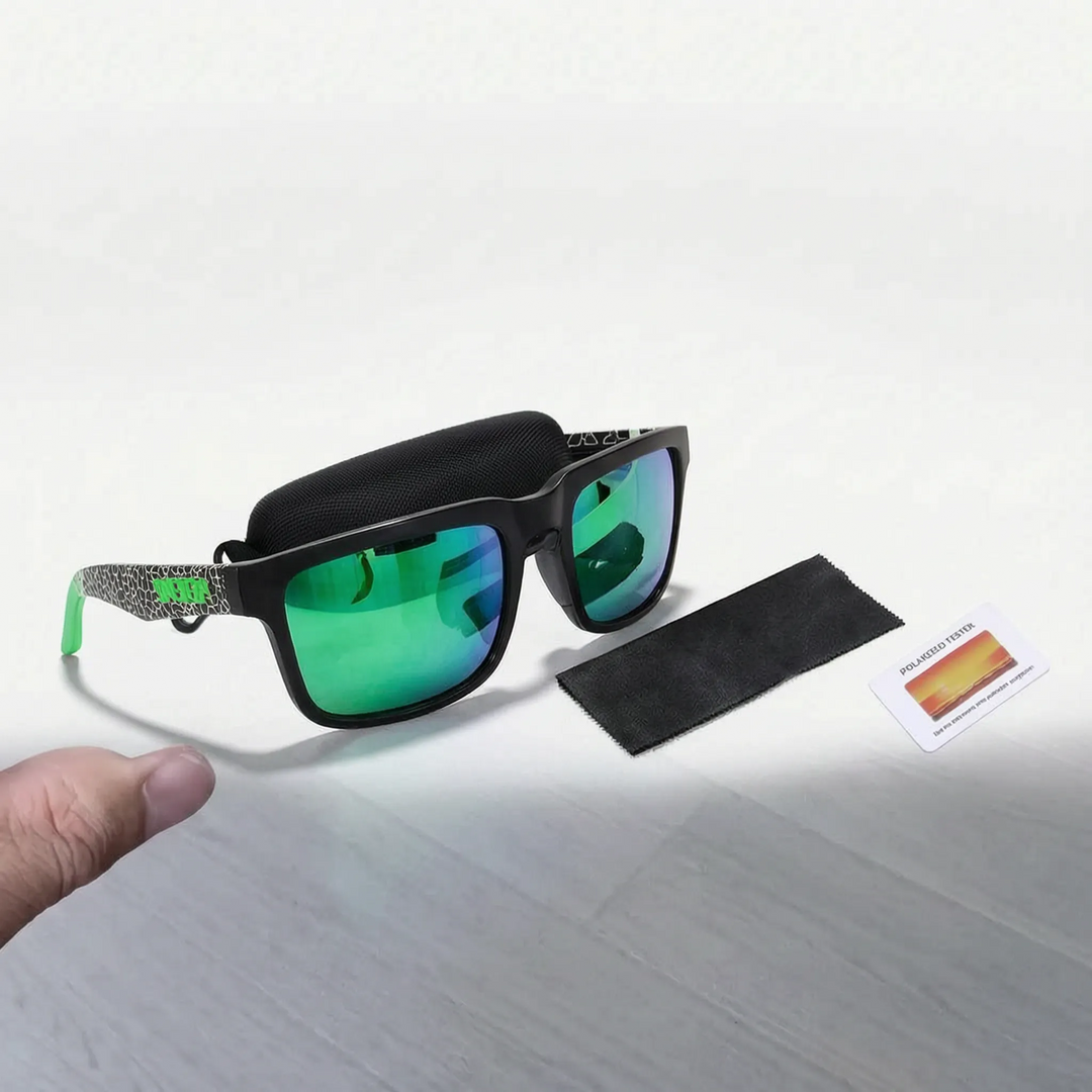 Fashionable unisex square polarized sunglasses, essential for sun protection & style.