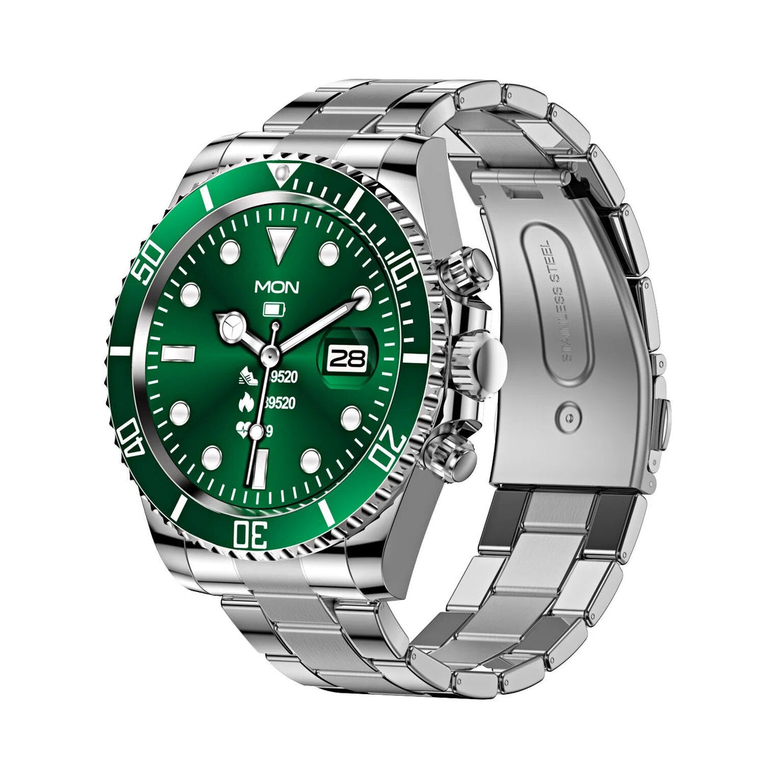 Waterproof men's steel smartwatch, a durable activity tracker designed for all weather and conditions.
