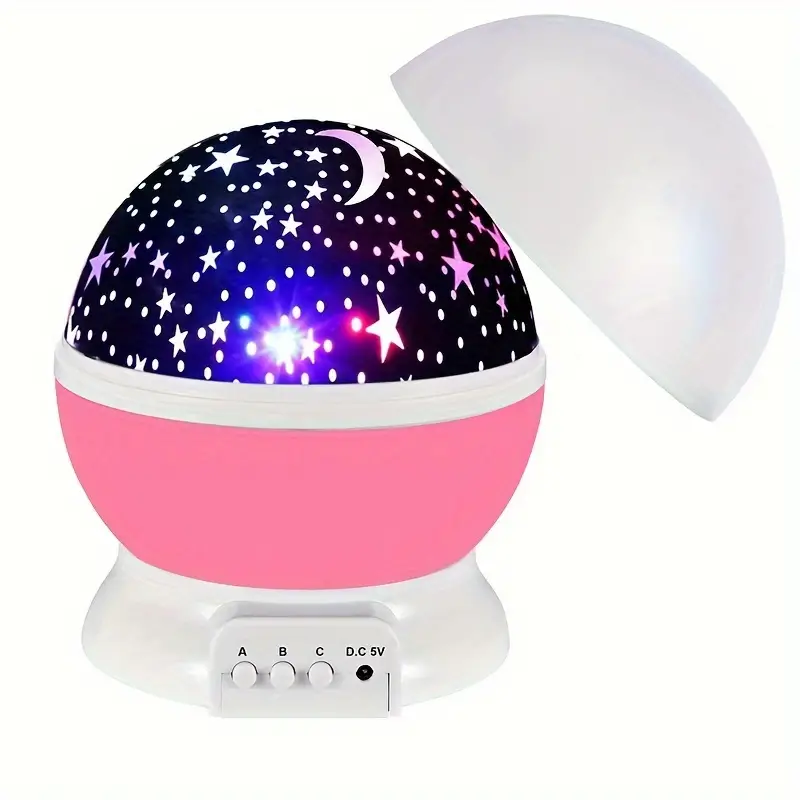 Relaxing star galaxy projector lamp for kids' rooms & ambient bedroom decor.