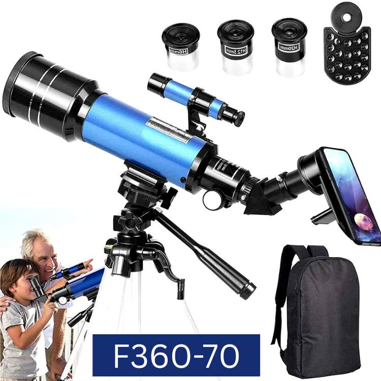 Beginner refractor telescope for kids & adults, ideal for stargazing and astronomy education.