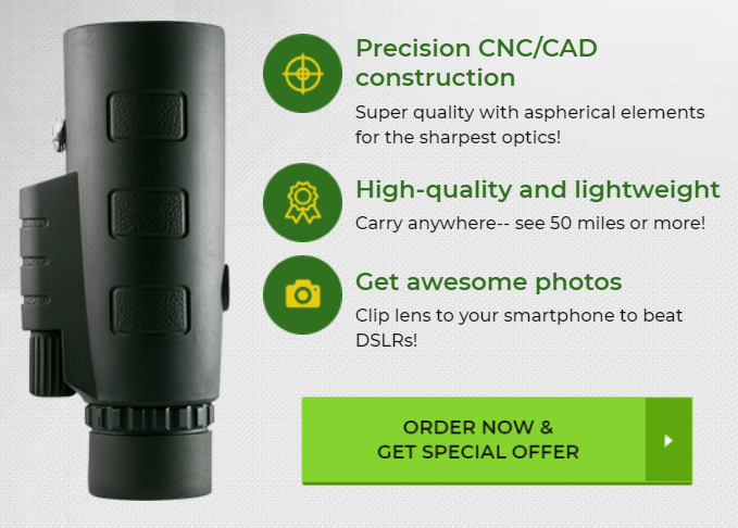 Durable waterproof monocular telescope, perfect for outdoor exploration & smartphone photography. Tripod included.