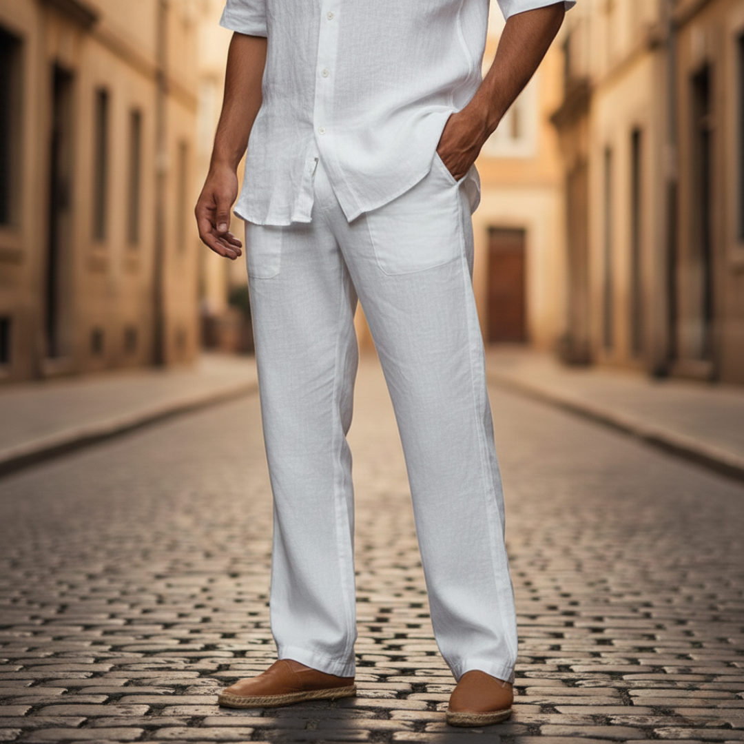 Men's stylish wide leg drawstring pants, designed for a relaxed fit, comfort, and modern casual fashion.