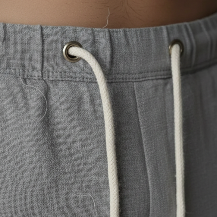 Stylish men's casual wide leg drawstring pants, perfect for everyday wear and comfortable fashion.
