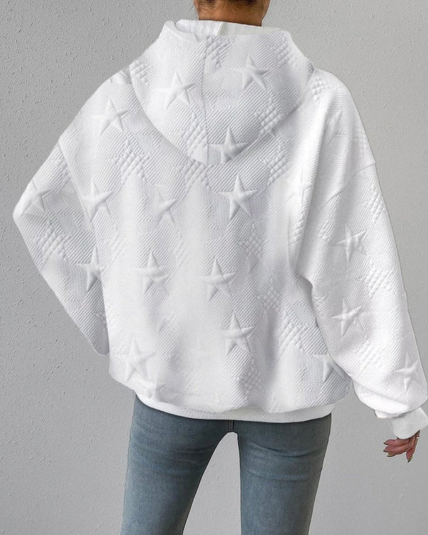 Women's Oversized Star Print Hoodie