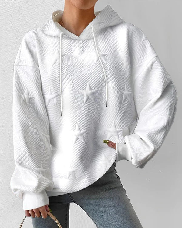 Women's Oversized Star Print Hoodie
