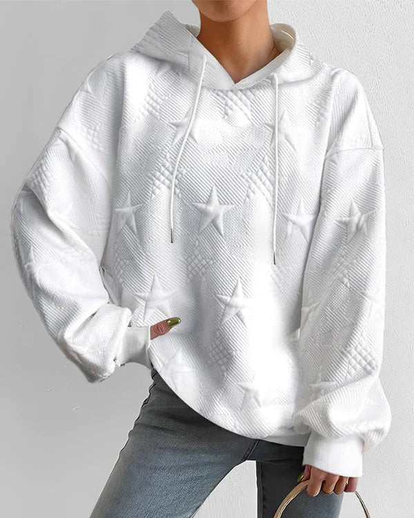 Women's Oversized Star Print Hoodie