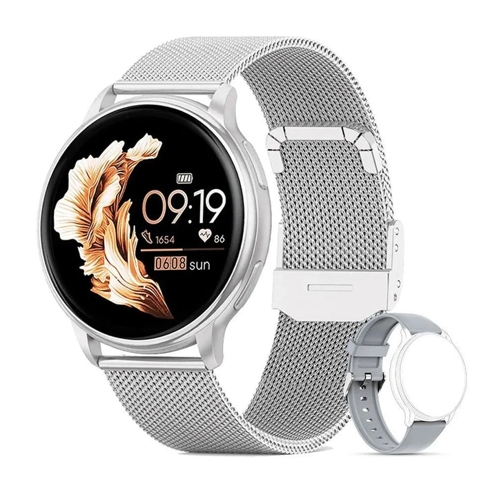 Sleek design women's smartwatch, an elegant accessory for health monitoring & smart call functions.