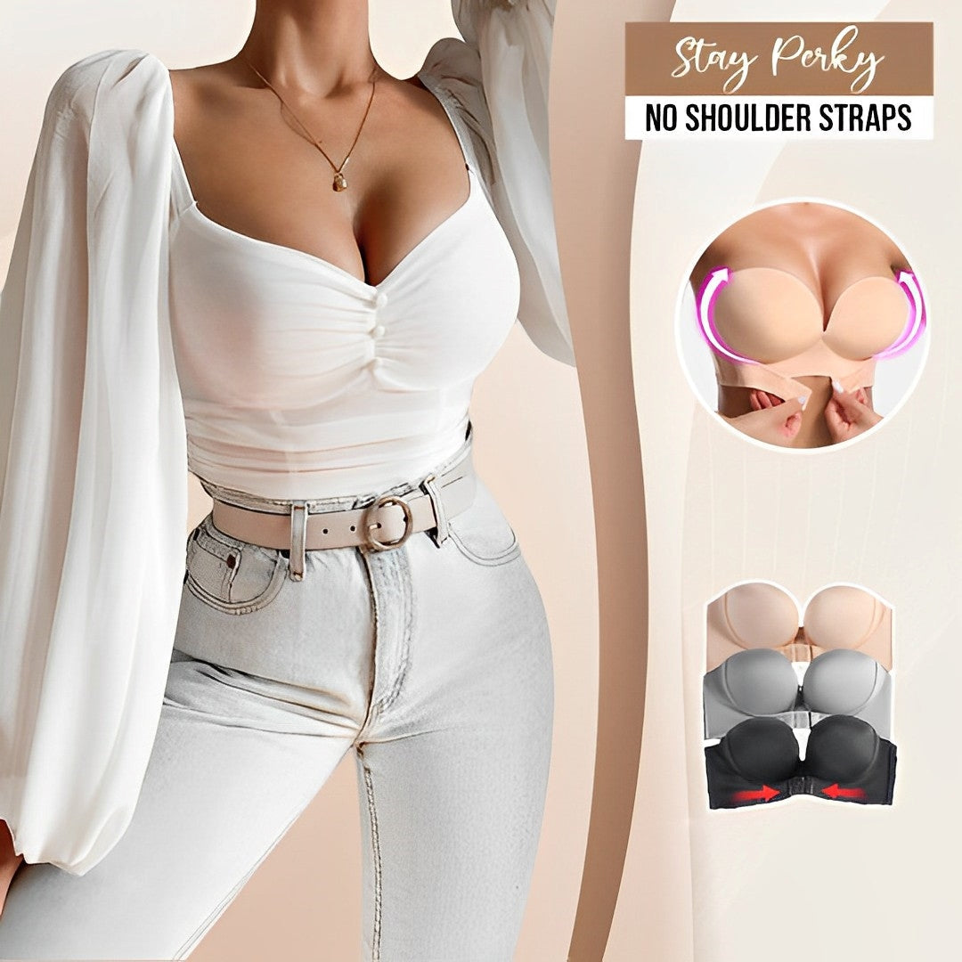 Comfortable push-up strapless bra for women, designed for invisible support and a natural lift.