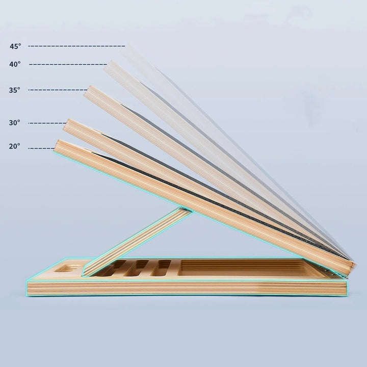 Adjustable calf stretcher board for plantar fasciitis, shin splints & foot pain relief. Rehabilitation stretching aid.