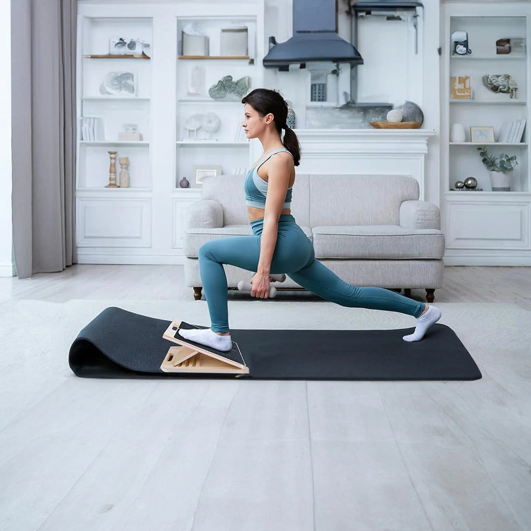 Ergonomic mobility board for calf stretching, enhancing flexibility, and aiding lower body rehabilitation & exercise.