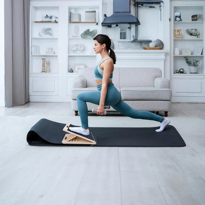 Ergonomic mobility board for calf stretching, enhancing flexibility, and aiding lower body rehabilitation & exercise.