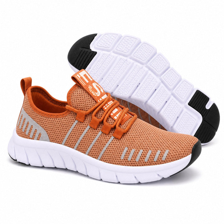 Bright & colorful women's walking shoes, comfortable athletic sneakers for daily outdoor walks.